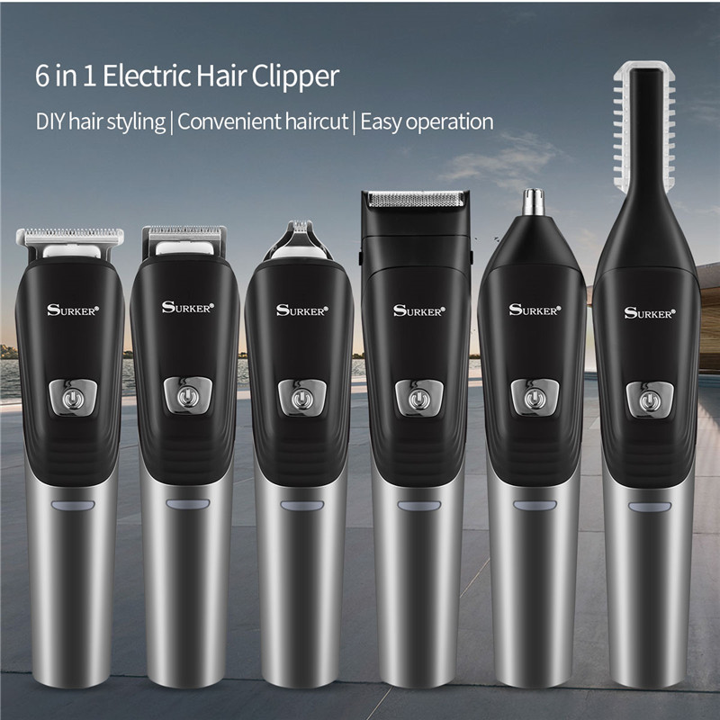 6in1 Hair Clipper Cordless Stainless Steel Hair Re... – Grandado