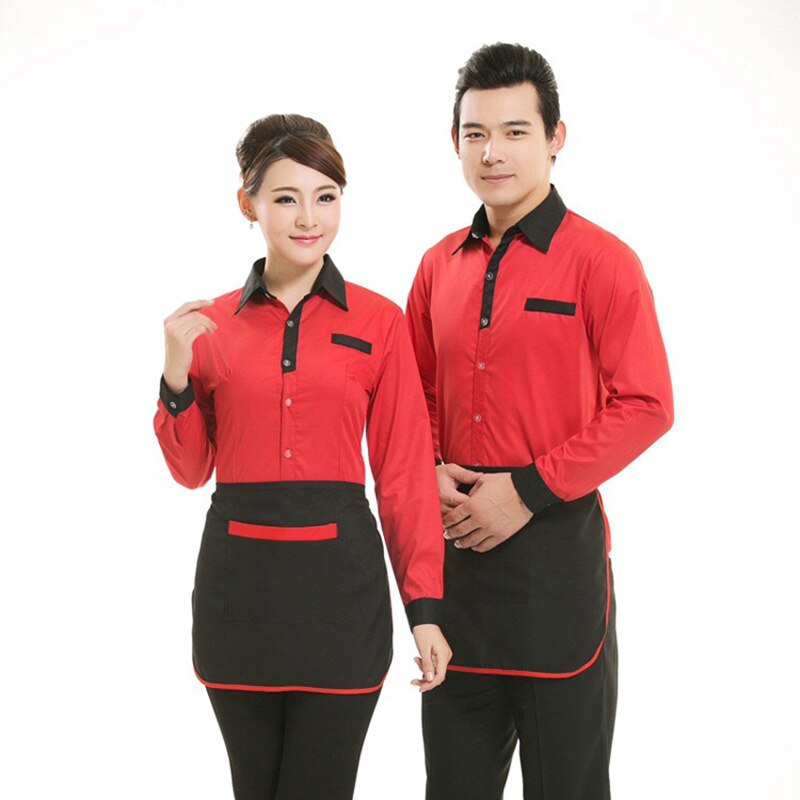 Kitchen Cooking Bar Pub Aprons Work Dining Half-length Long Waist Apron Catering Chefs Hotel Waiters Uniform