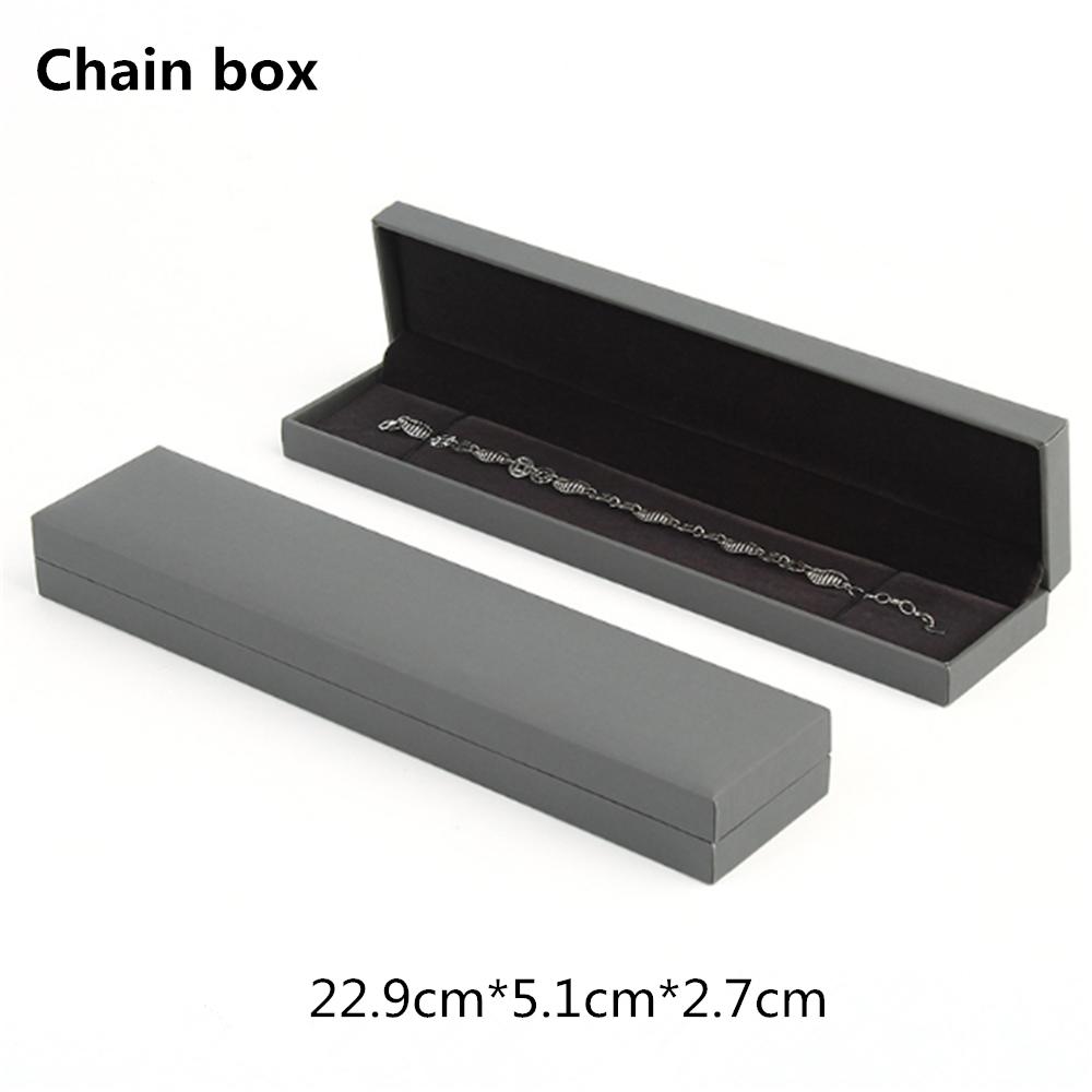 1Pcs Samt Schmuck Platz Box Frauen Hochzeit Ohrringe Ring Display Organizer Fall Elegante Schmuck Box 50x55x40mm: Chain box