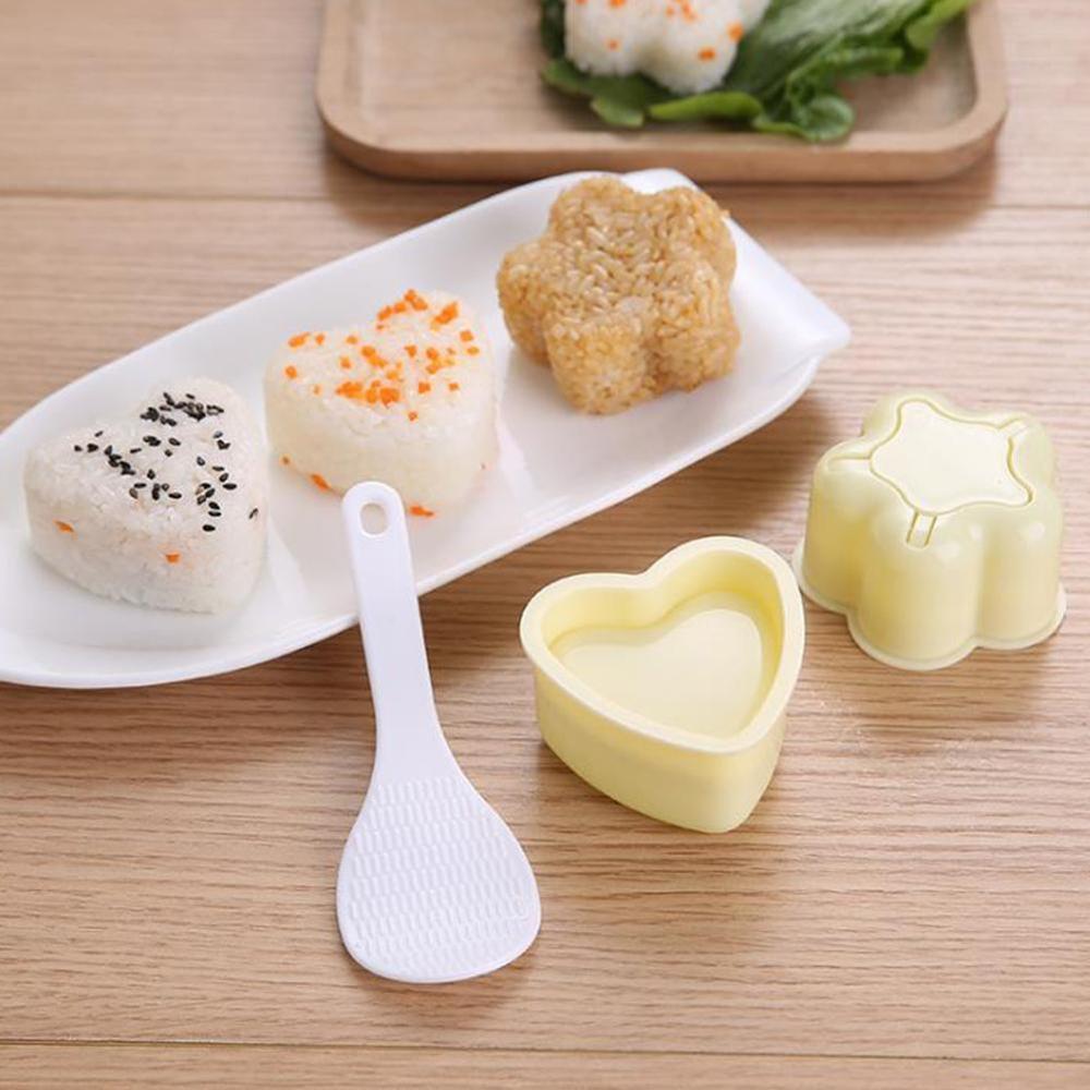 3PCS/Set DIY Sushi Mold Onigiri Rice Ball Food Press Triangular Sushi Maker Mold Japanese Home Kitchen Bento Accessories Tools