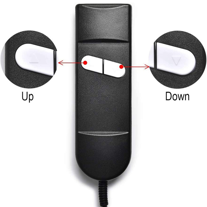 Ersatz für Lift-Stuhl-Fernbedienung, 5-polige 2-Tasten-Fernbedienungs-Ersatzteile für Power Recliner für Okin Limoss Pride – gerade