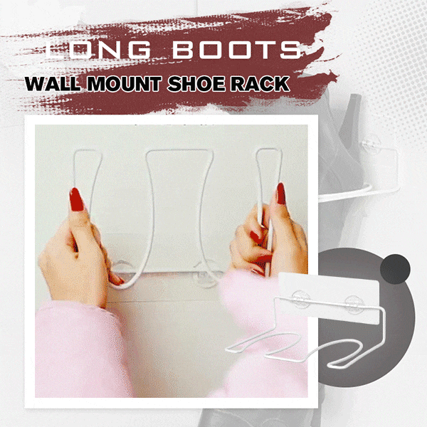 Zapatero de montaje en pared para Botas Largas, soporte para botas, estante de almacenamiento de Botas Largas a prueba de polvo montado en la pared