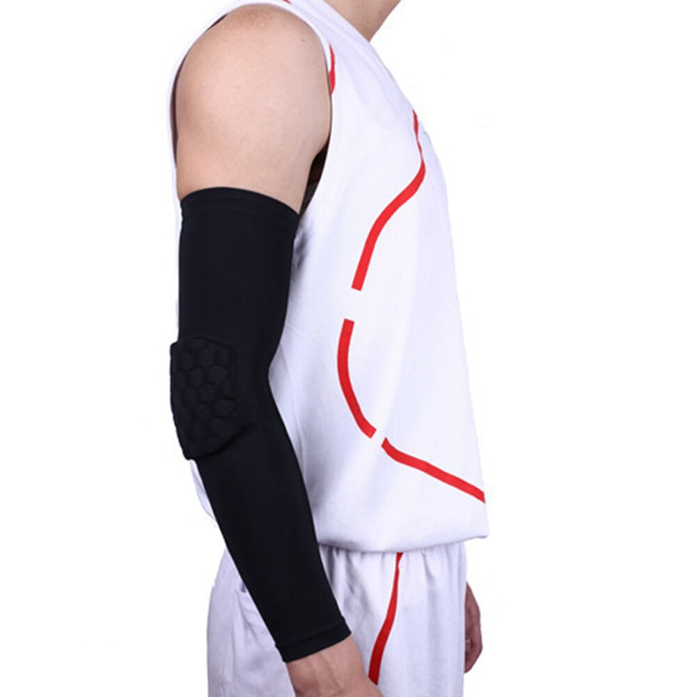 1PC Elastic Gym Sport Basketball Arm Sleeve Shooting Crashproof Honeycomb Elbow Support Pads Elbow Protector Guard