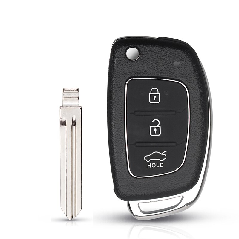 KEYYOU 3 botones Flip carcasa de llave a distancia de coche para Hyundai Santa Fe Solaris IX35 IX45 ELANTRA Santa Fe HB20 Verna: Right Blade