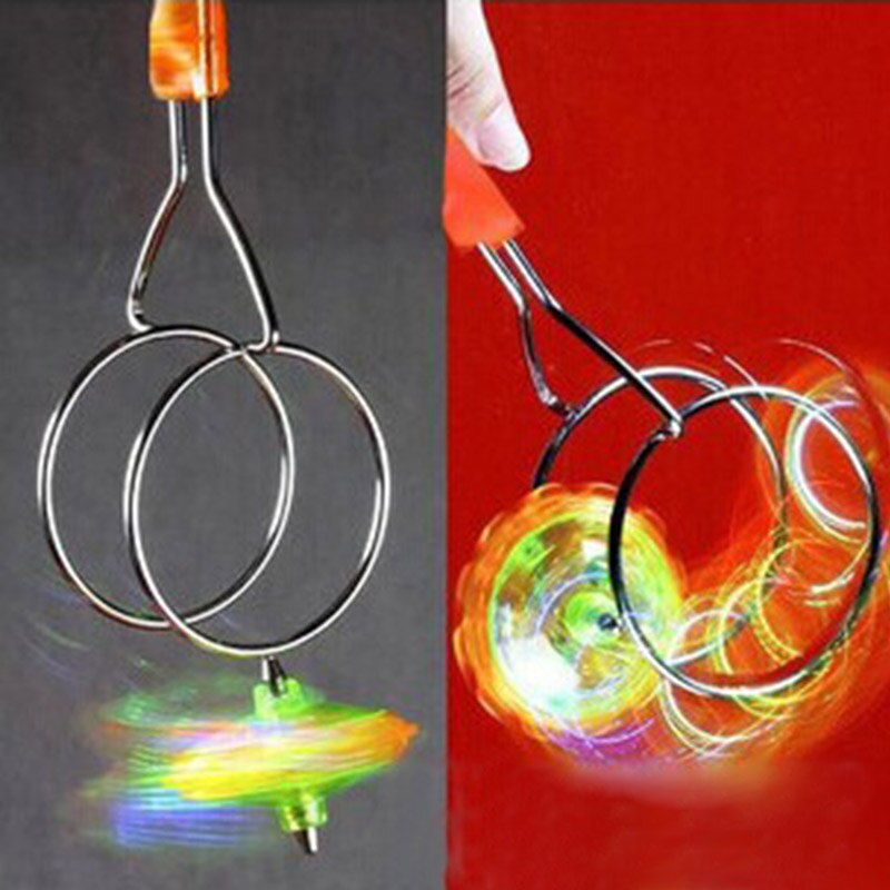 Neue 1 Pcs Licht-up Magnetic Gyro Räder Lustige Blinkende Licht Spin Spielzeug für Kinder