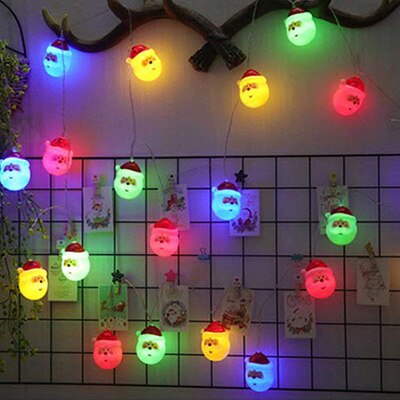 1.5M 10 Leds 3M 20 Leds Mooie Kerstman Led String Lights Waterdicht Kerstboom Nieuwjaar partij Decoratie Guirlande: changeable / 3M 20leds