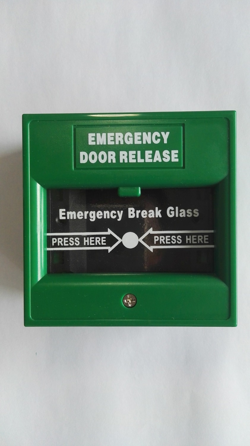 Break Glass Fire Emergency Exit Release call point, Single pole single through