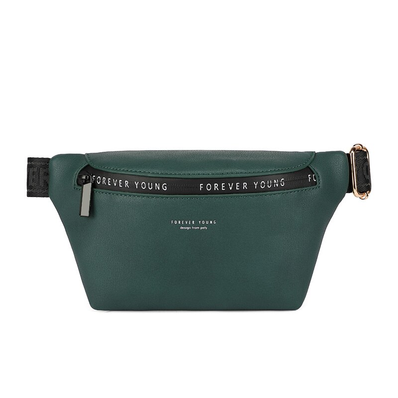 Yojessy Lederen Luxe Fanny Pack Grote Capaciteit Taille Verpakking Heuptas Vrouwen Riem Tas Multifunctionele Borst Bag: green