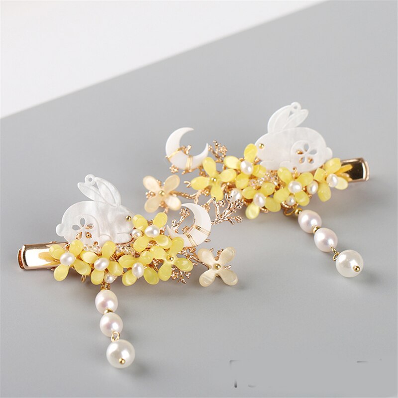 Retro chinese stijl bloemen haarspeld voor hanfu cosplay accessoires kwast haardecoratie haarspeld voor vrouwen meisjes