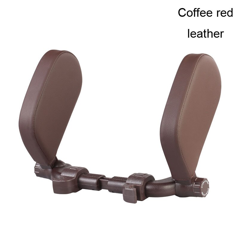 Auto Hoofdsteun Kussen Reizen Rest Nekkussen Ondersteuning Oplossing Voor Kinderen Kussen En Volwassenen Auto Seat Hoofd Kussen Auto kussen: coffee PU