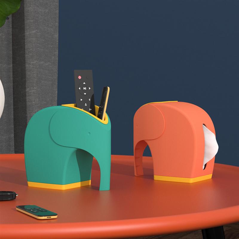 Home draw box bedroom multifunctional remote control storage box cute elephant tissue box living room Nordic style
