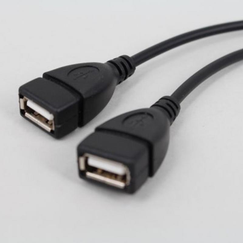 Usb 2.0 a hann til usb hunn 2 dobbel dobbel usb hunn splitter forlengelseskabel hub ladekabel