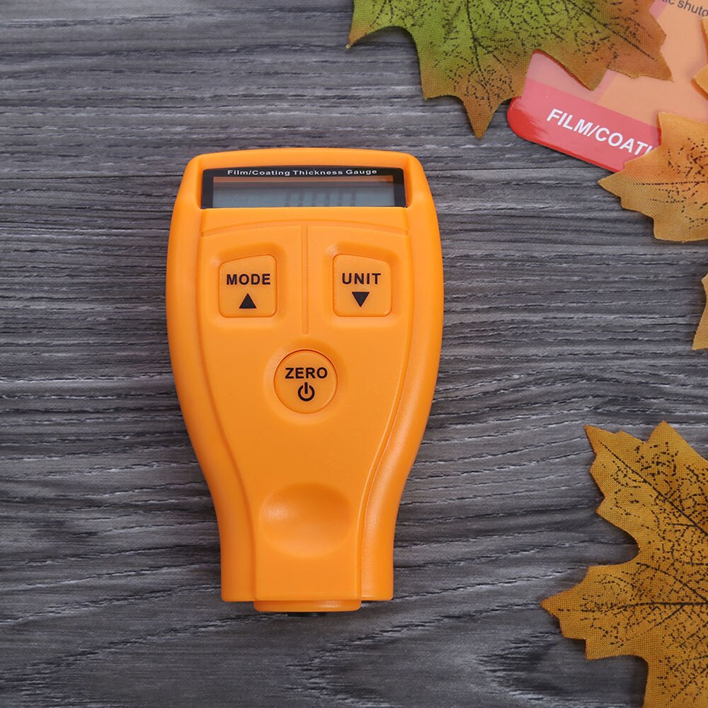 Paint Thickness Gauge Meter Coating Thickness Gauge Paint Depth Gauge Meter with Backlight LCD Display White Orange Blue