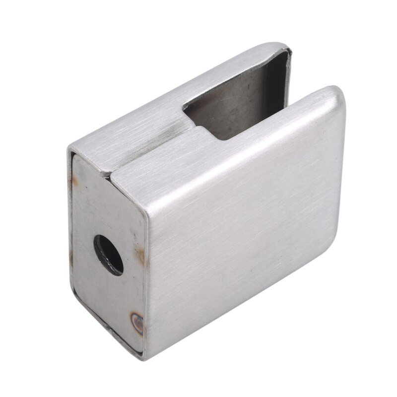 Stainless Steel Square Clip Adjustable Holder Bracket Clip For Glass Shelf Armrest