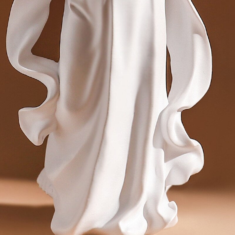 Figurines de fée en résine blanche Vintage, statue de fille ange créative nordique, décoration d&#39;intérieur de bureau pour la maison,