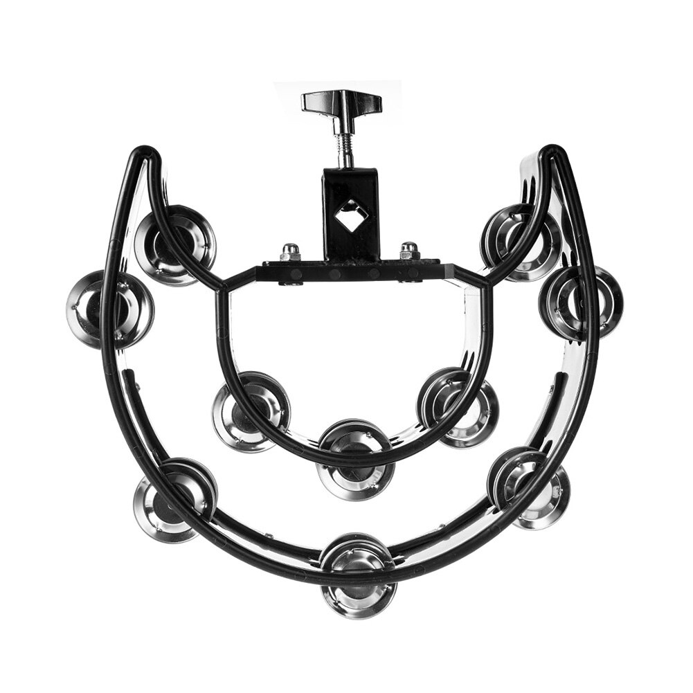 Handheld Hand Bell Percussion Party Musical Instruments Tambourine Double Rows Lightweight Portable Music Elements