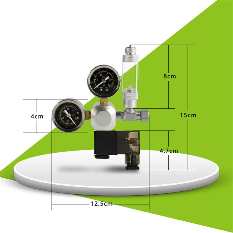 Diy Aquarium CO2 Regulator Magnetische Solenoid Kit Terugslagklep Aquarium Accessoires CO2 Control System Reactor Generator Set