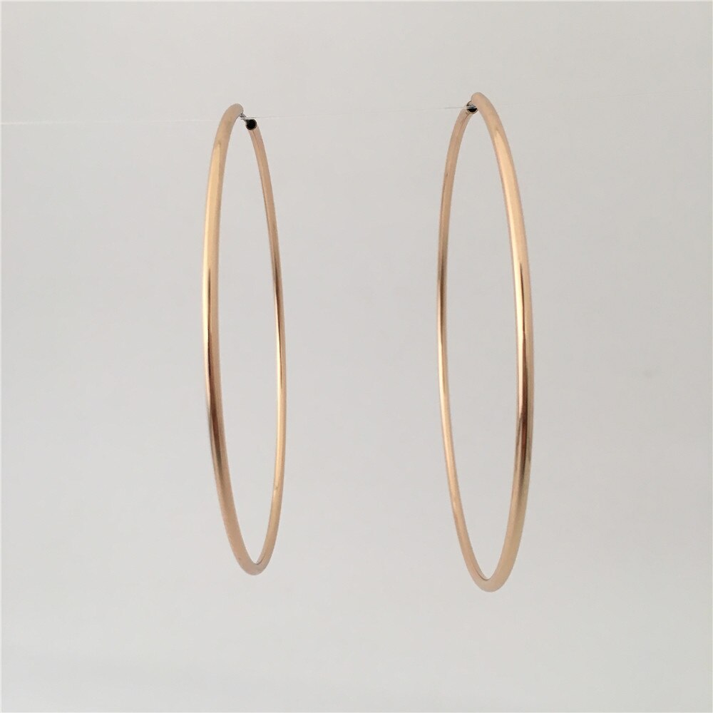 Alla moda di colore dell'oro Argento colore Grande senza fine Orecchini A Cerchio per Le Donne Della Ragazza Elegante Splendido casuale Semplice Decorazione di base: oro