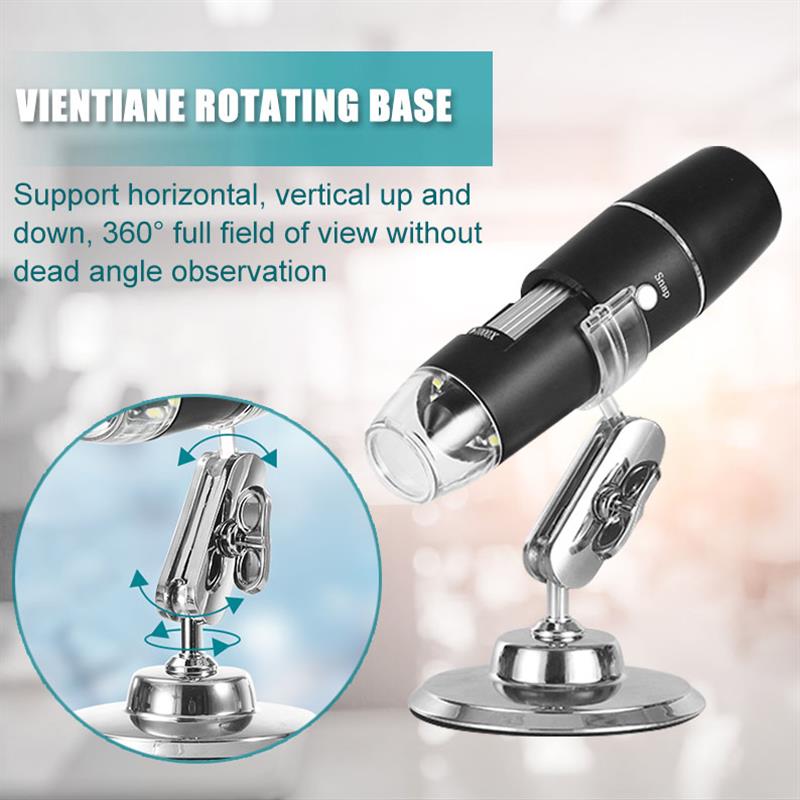 1000X Wifi Microscope Microscope Numérique Portable Portable USB Interface Microscopes électroniques 8 Led Support Pour Android IOS