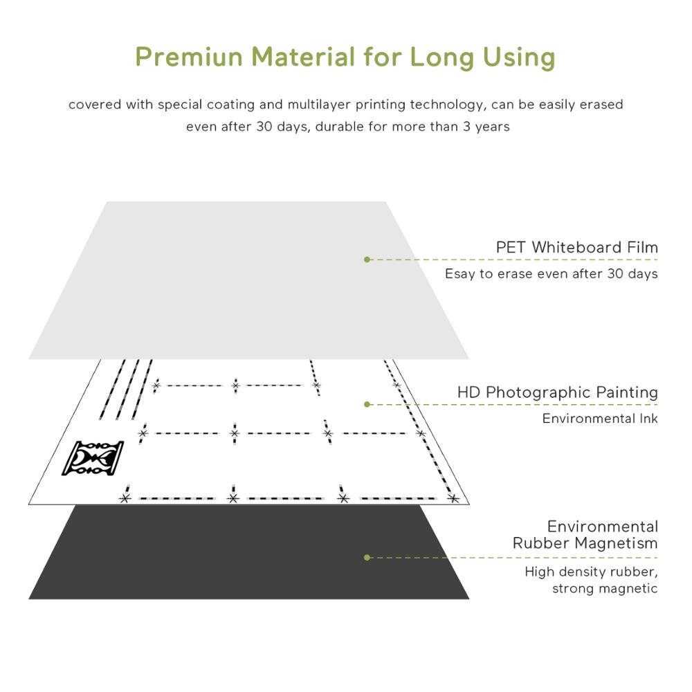 A3 Magnetic Dry Erase Fridge Calendar Multi-Purpose Weekly Whiteboard with 4 Pens for Refrigerator Fridge Kitchen Home