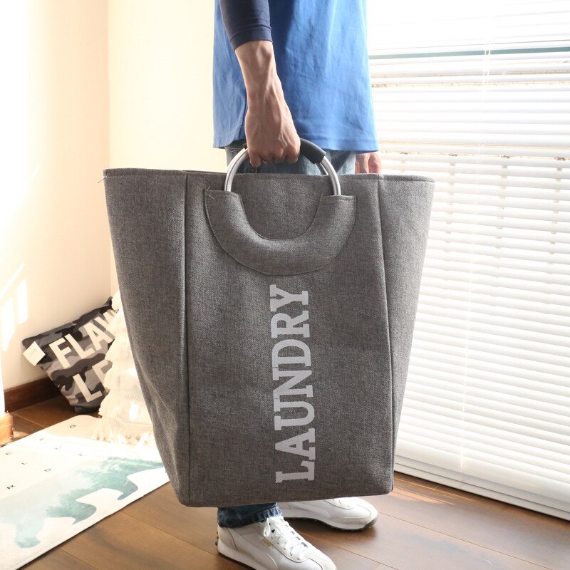 Waterdichte Opvouwbare Wasserij Kleren Mand Opvouwbare Wasmand Organizer Thuis Opslag Mand Wasmand Organisatoren Opslag Wasmand: Grey