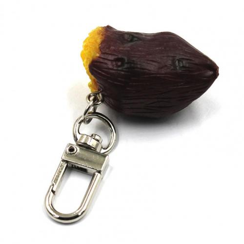 Simulation coréenne de patate douce rôti porte-clés porte-clés pendentif sac décor: Argent