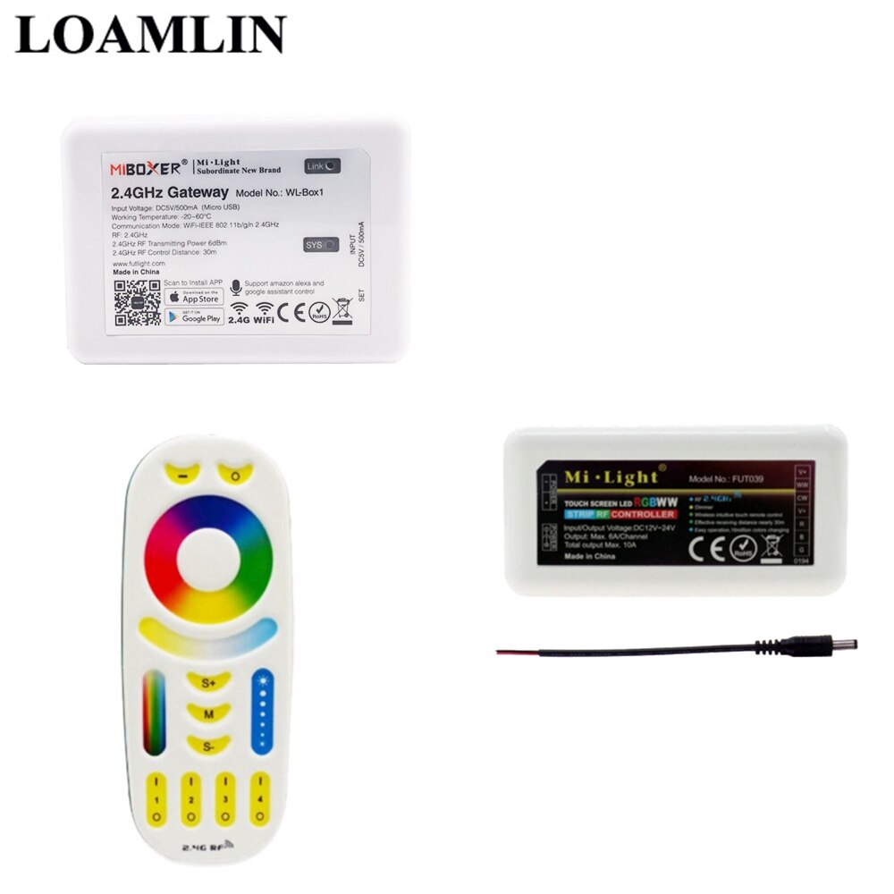 Led Controller Mi Light Rgbww Remote 2.4G Wifi Ibox2 Controle Rgbww Doos Voor Rgb/Rgbw/Rgbww/ rgb + Cct Led Strip Licht DC12-24V