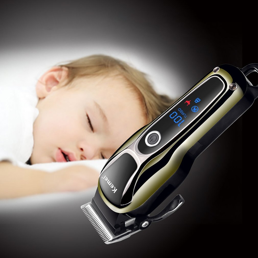 Men Electric LCD Hair Clipper Grooming Clippers Trimmer Haircut Machine Barber Shaver