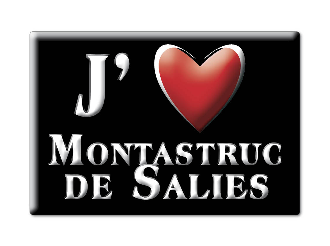 MONTASTRUC DE SALIES CALAMITA MAGNETE BOURGOGNE (31) FRANCIA frigo magnete souvenir I amore regalo: nero