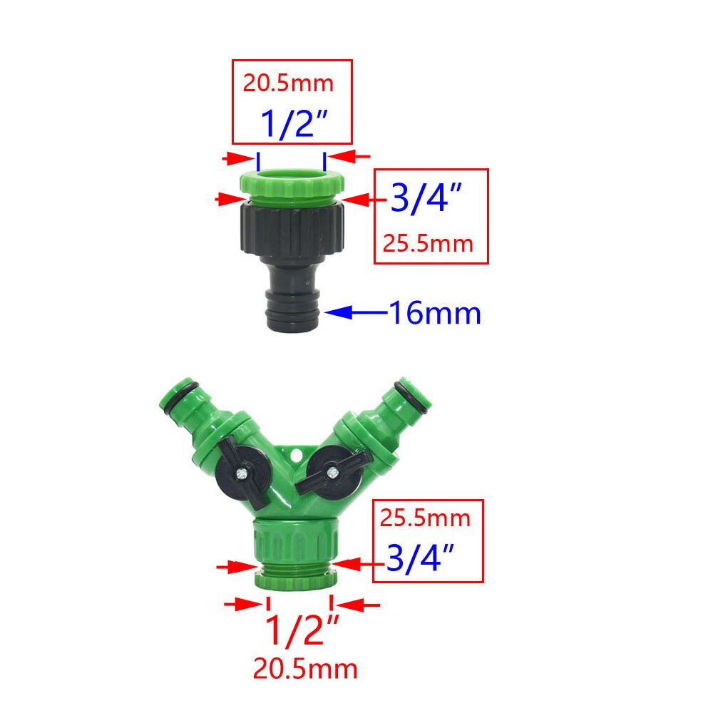Sistema de riego por microgoteo automático para jardín, kit de autoriego por aspersión de 8 agujeros con gotero verde ajustable, 5-60M, 1/4 pulgadas