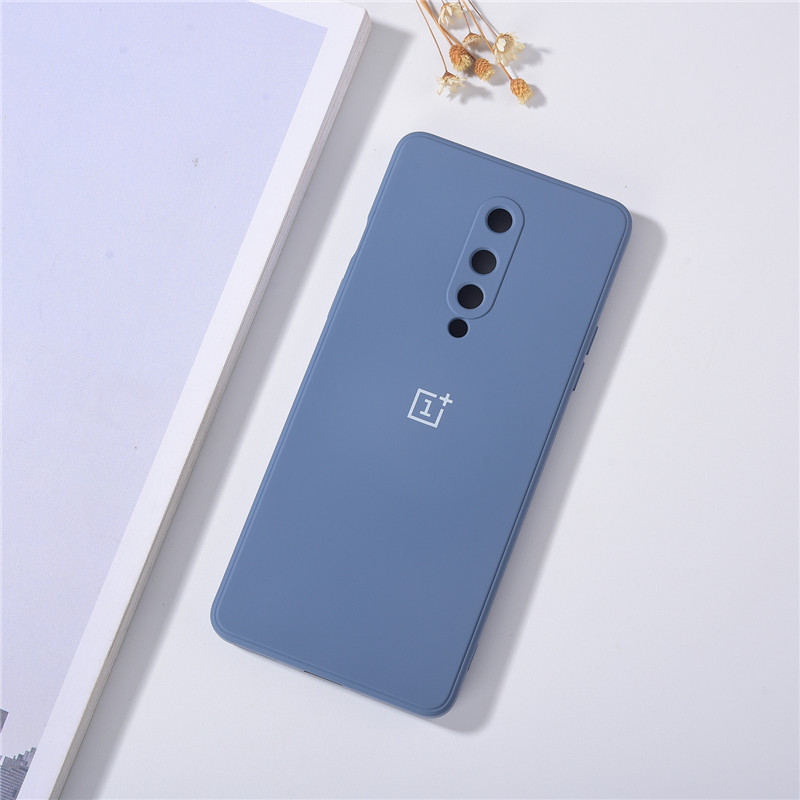 Custodia protettiva per cellulare in TPU per Oneplus 1+ 8 8pro 8T 9R 9RT 5T Custodia protettiva posteriore in silicone ultrasottile morbido per uno più 8 pro: Tessuto di cotone / Grigio