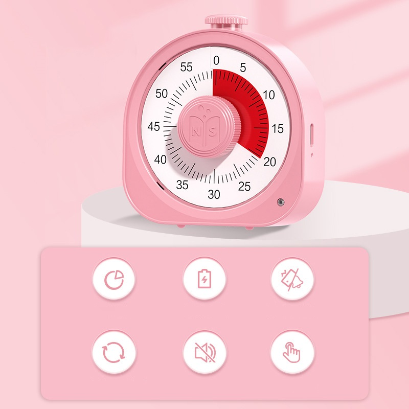 Visual Timer 60-minutes Super Countdown Visual Timer Suitable for Children Adult Durable Mechanical Time Management Tool