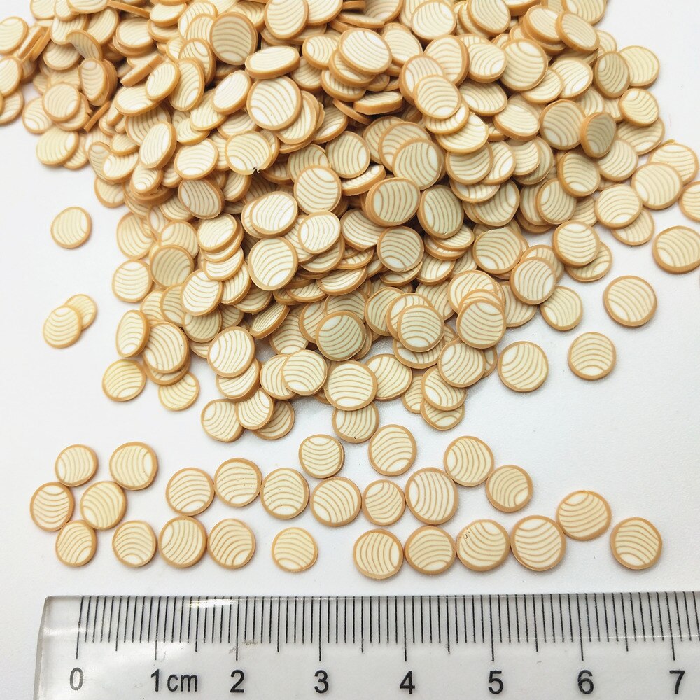 20g hvide beige concha sødt mexicansk brød rund kugle kød polymer ler skinke pølse skiver til gør-det-selv håndværk slim fyldstof forsyninger