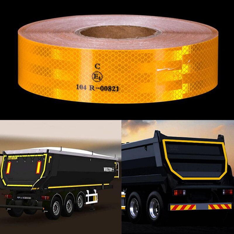 Reflecterende Tape - Diamond Grade 5cmx1M Rol - Microprism Hoge Reflectie - Veiligheidswaarschuwing voor Auto's Vrachtwagens