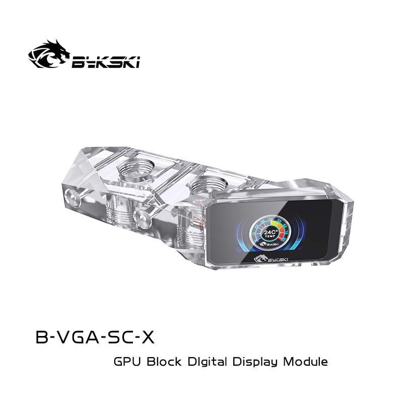 Bykski b-vga-sc-x gpu-blokforbindelsesmodul med temperaturvisning