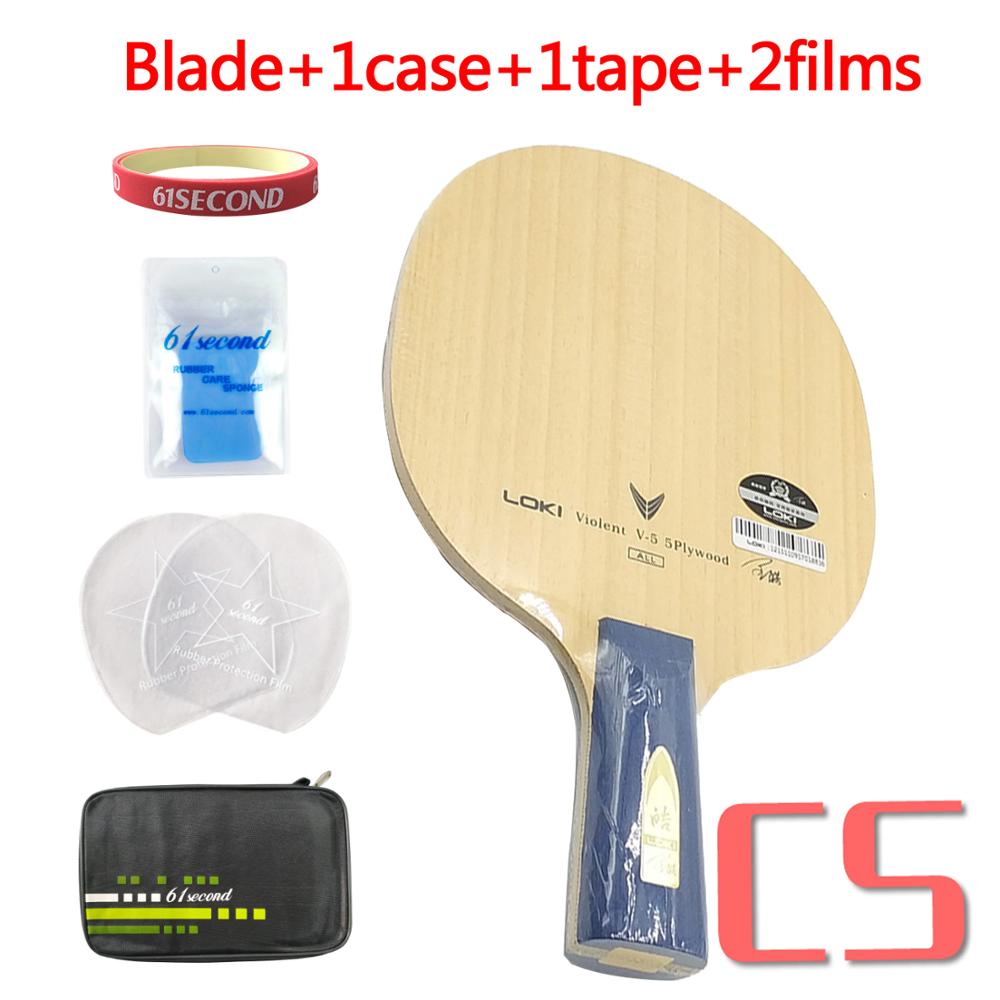 LOKI 5 Plywood Table Tennis Blade Training Pingpong Blade Ping Pong Racket ALL: CS with FM case