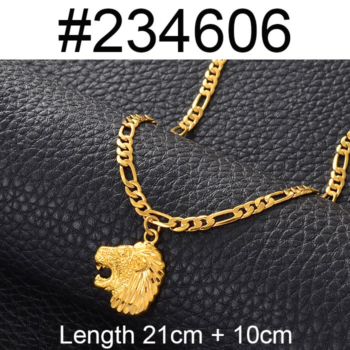 Aniyo tornozeleira de ouro 21cm + 10cm, comprimento de tornozeleira dourada para mulheres, joias para pés, presentes para peixe, flor maria nosso tornozeleira da senhora #234606: 234606