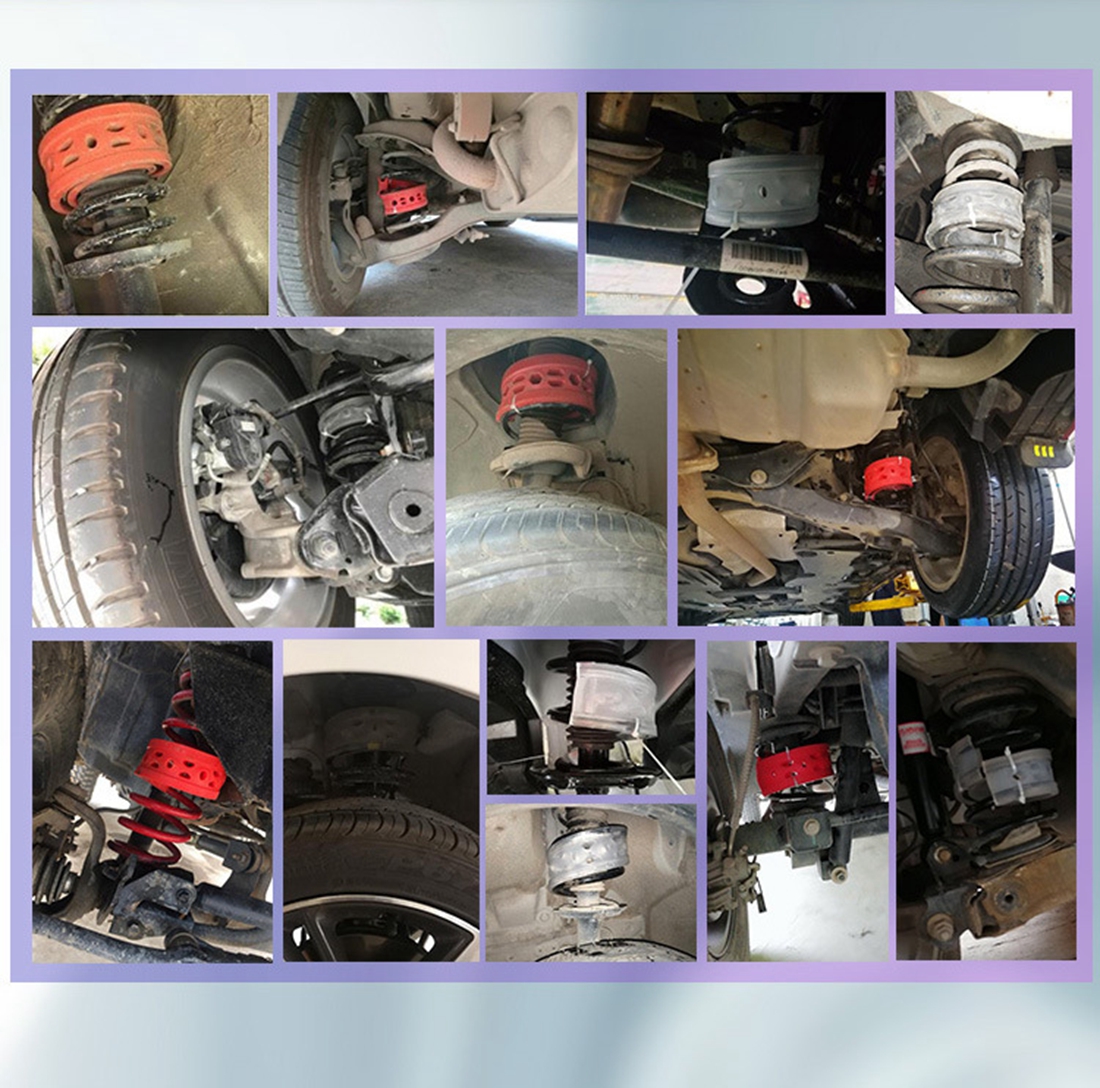 Amortiguador de resorte para coche, amortiguador de potencia para coche, cojín Avtobafery, accesorios para coche actualizado, 19 agujeros A B C D E F A + B +, 2 uds.