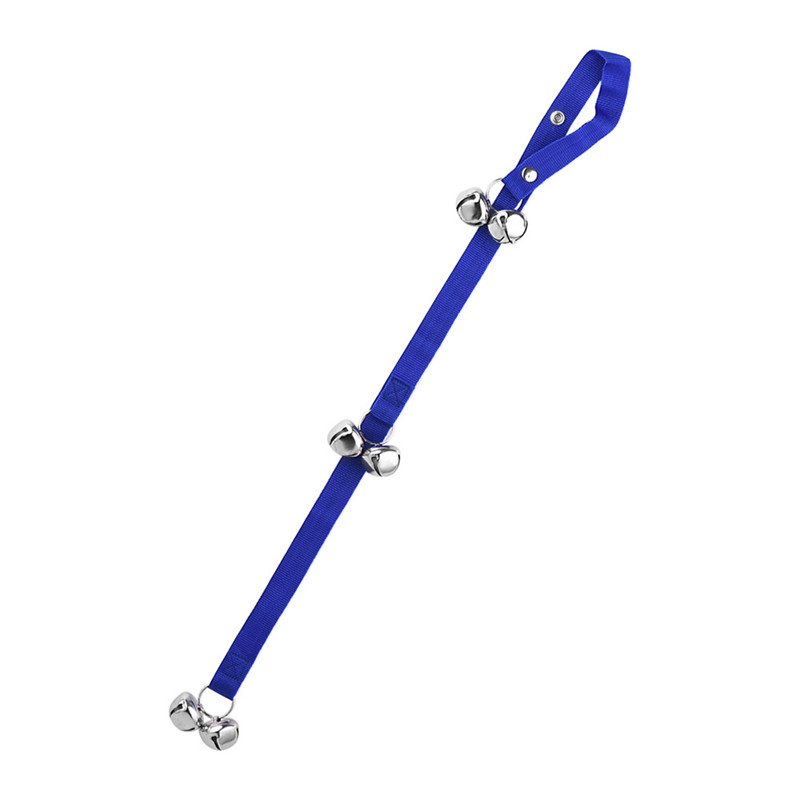 Nylon Pet Door Bell Rope Pet Dog Puppy Adjustable Length Alarm Training Rope Doorbell Dog Accessories: Blue