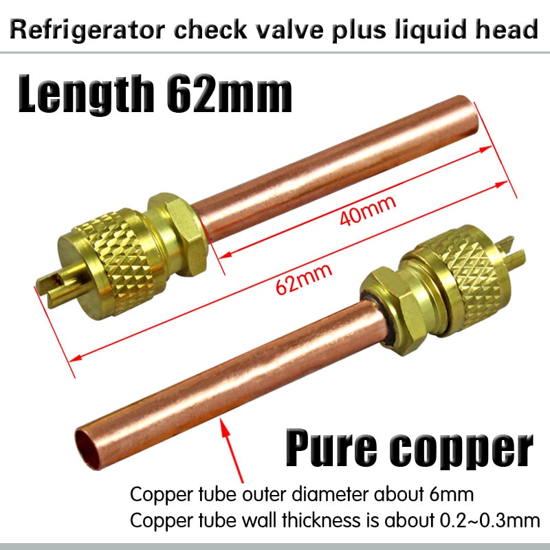 refrigerator check valve refueling head 62mm quick connector/refrigerant filling valve refrigeration accessories