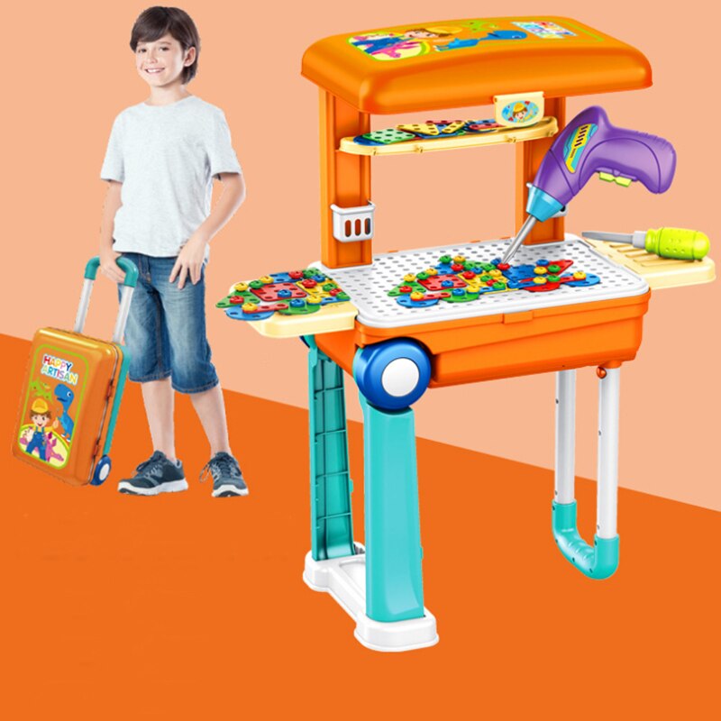 Baby Toy Chef Doctor Craftsman Makeup Artist Suitcase Portable Kitchen Set ABS Plastic Role Play Boy And Girl Play Kit