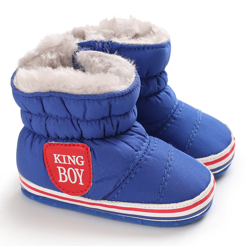 DOGEEK-bottes d'hiver pour bébés, chaussures pour bébés et garçons, chaussures pour -nés, chaudes, antidérapantes et souples: Bleu / 13-18 Months(13cm)