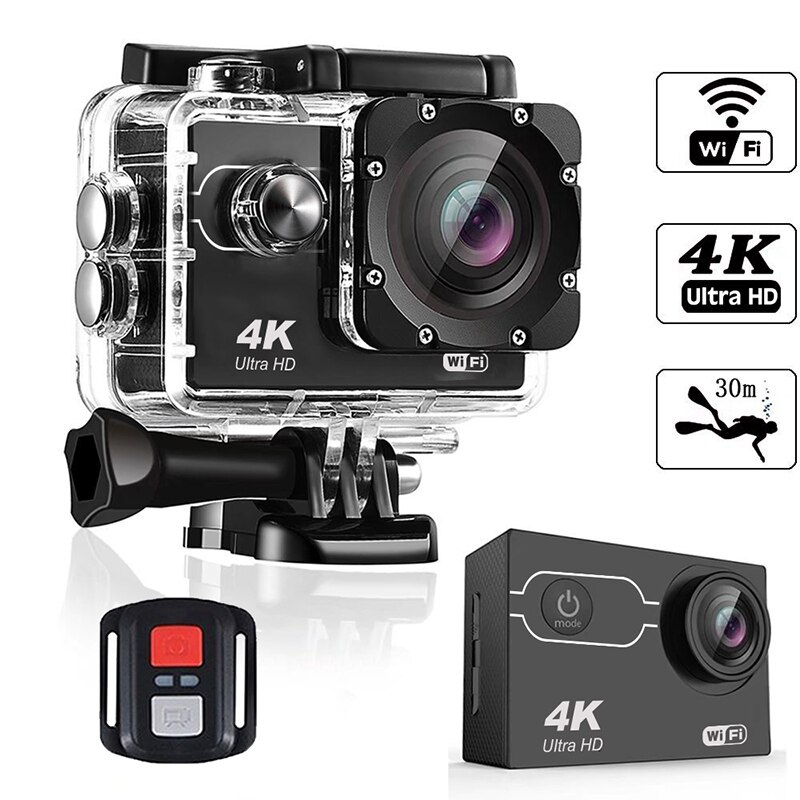 Wifi action camera 4k 30 fps 1080p hd 5mp helmcamera waterdicht 2.0 inch ips sn sportcamera