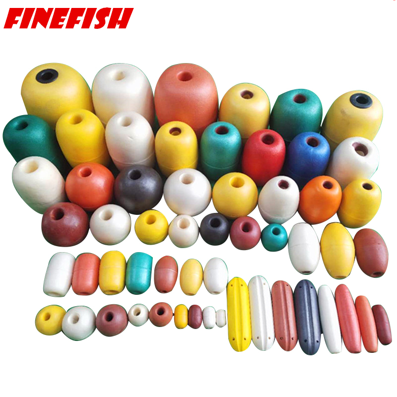 Finefish 20 pcs/lot boule flottante pour filet de pêche Cage tirer filet eau PVC boule flottante mousse flotteur tirer filet accessoires de pêche