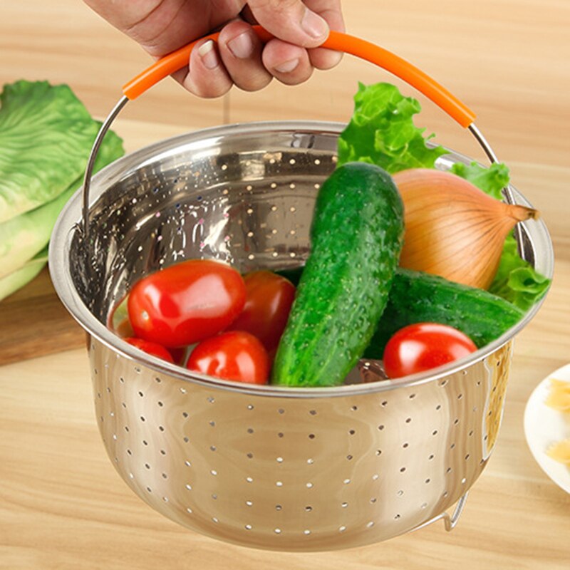 Acier inoxydable nettoyage panier vapeur panier autocuiseur Anti-brûlure vapeur multi-fonction fruits pour cuisine TOB