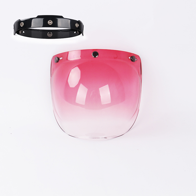 Visera para casco de cara abierta, cascos de motocicleta, viseras de burbujas abatibles hacia arriba, lente Capacete, accesorios para casco de motocicleta: Azul cielo