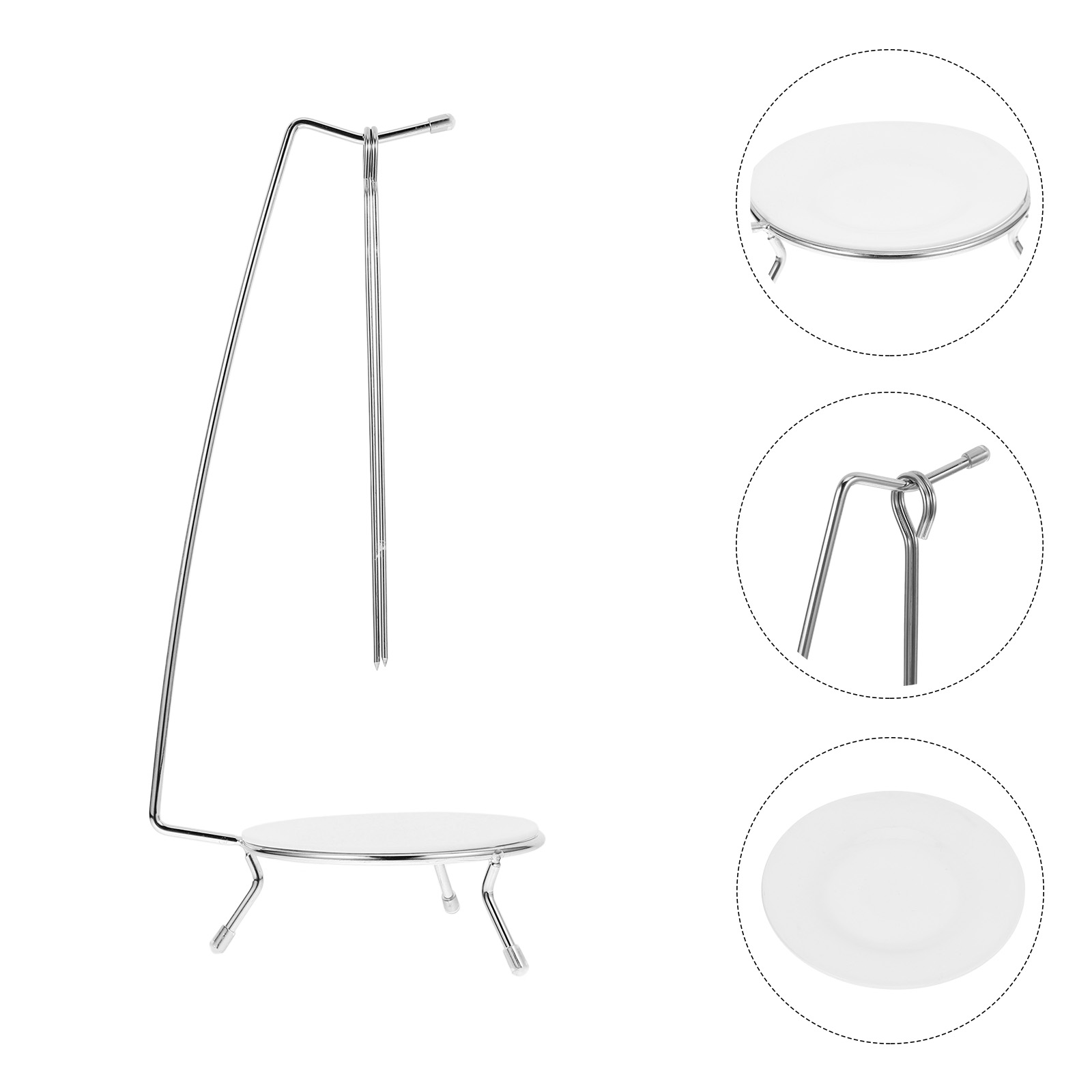 Ophæng til spyd i rustfrit stål, multifunktionel grillrist, grillrist i rustfrit stål, stegerist til kebab, grillspyd