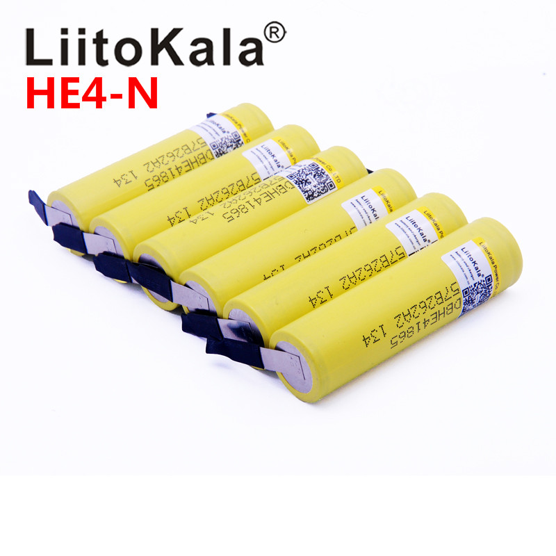 Liitokala HE4 2500 Mah Li-Ion Batterij 18650 3.7V Oplaadbare Batterijen Max 20A,35A Ontlading + Nikkel Vel