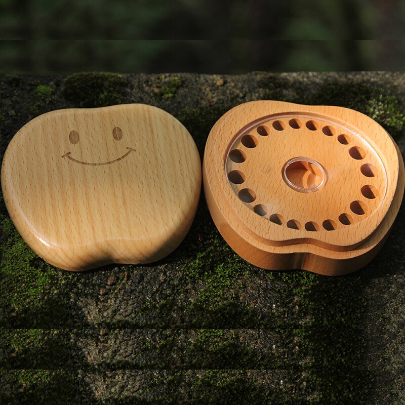 Baby Houten Tanden Doos Besparen Tanden Organizer Babymelk Tanden Kinderen Tanden Verzamelen Tand Fairy Houten Meisje Jongen Tand Doos 3-6years