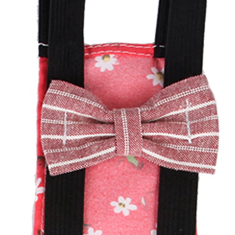 Animal de compagnie poulet canard couche lavable volaille oie vêtements de nœud papillon avec bande élastique drôle oie vêtements (rouge S)